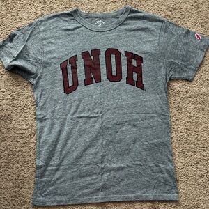 League Gray Tee with Maroon UNOH Design